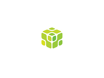 Cube box cube eco energy logo mark