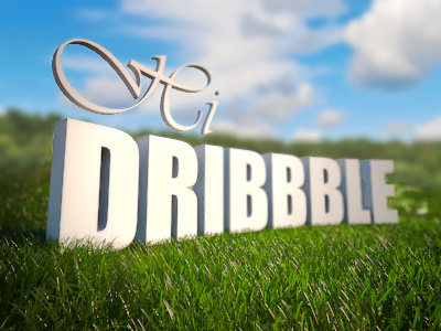 Hi Dribbble! 3d debut rendering