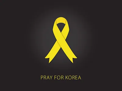 Pray for Korea icon pray prayforkorea ribbon