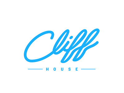 Cliff House clean cliff cliffs custom house lettering ocean pacific rocks san francisco typography water