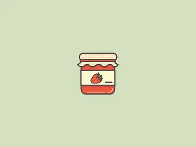 Jam food icon illustration jam strawberry