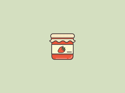 Jam food icon illustration jam strawberry