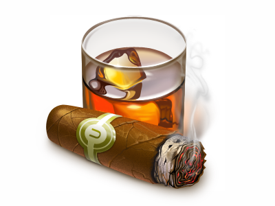 Whiskey cigar gift icon whiskey