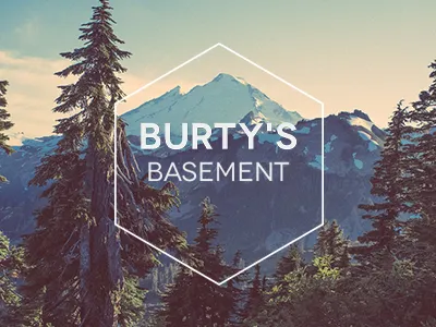 Burty's Basement Artwork artwork basement burtys landscape logo mix mixtape mountains music photo photography text