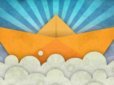 Paper Boat bitmap boat illustration paper photoshop