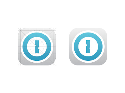 1Password App Icon • Redesign 1password app flat gradient grid icon ios iphone minimal password redesign refine