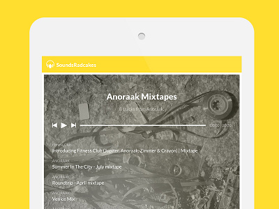 SoundsRadcakes mixtapes music player soundradcakes