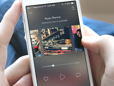 Fullscreen Playlists 📻 app broacast design fullscreen instaradio interactions ios ui