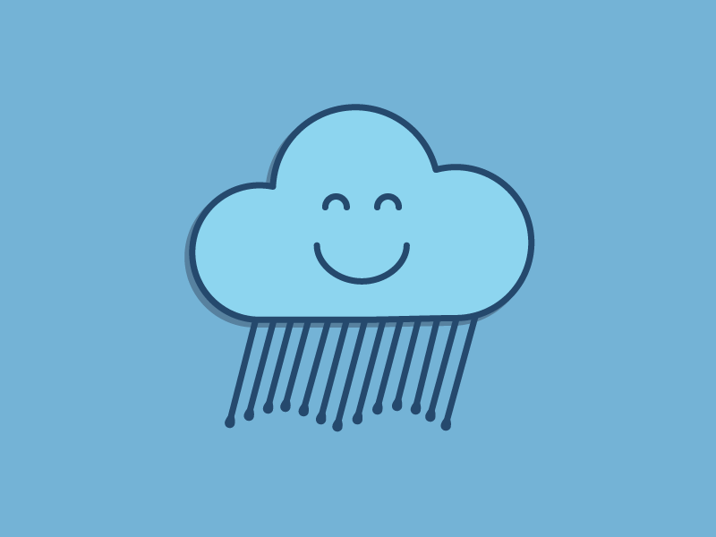 Happy Rain blue cloud gif happy illustration rain rainy weather