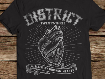 BROKEN HEARTS hand drawn hand lettering illustration screen print typography