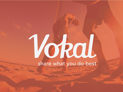 Vokal Logo branding logo sharing video