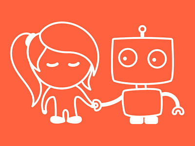 bot and broccolini bot broccolini cute illustration robot