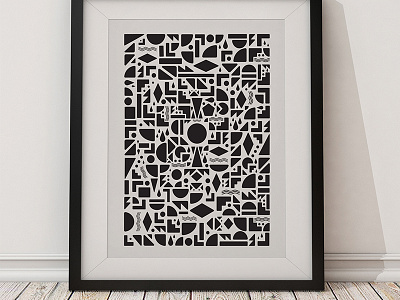 Telos Print geometric print printing screen
