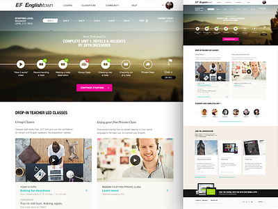 Course overview cards concept dashboard stage step ui web