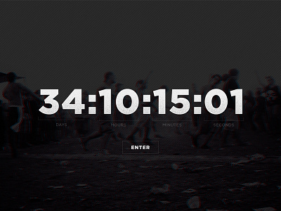 Countdown 3d carlyo carlyodesign clock countdown festival landing page minimalist music stereoscopic texture timer