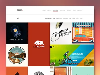 Portfolio landing page theme web design wordpress wp