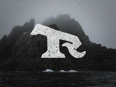 TideRock Logo Exploration bold cliff logo ocean sea tide rock tr