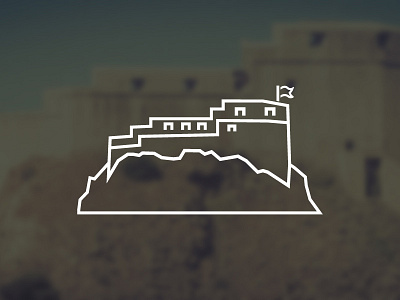 Lovrijenac Icon clean custom design dubrovnik fortress icon illustration line