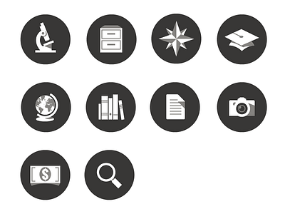 University Icons black flat icons university white