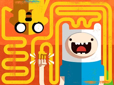 Finn & Jake 100days adventure time alan defibaugh algebraic cartoons illustration vector