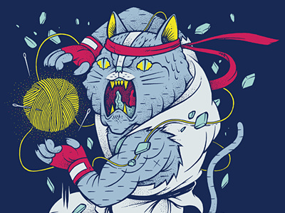 Hadoukat cats clothing design digital illustration nerdy pop culture street fighter t shirts threadless