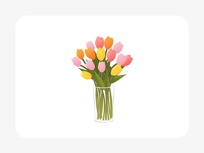 Tulips for Mother's Day bouquet illustration tulips vector