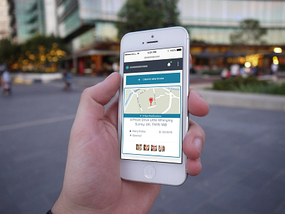 Real Estate Application Mobile admin balderdash blue heather white mobile notification preview responsive