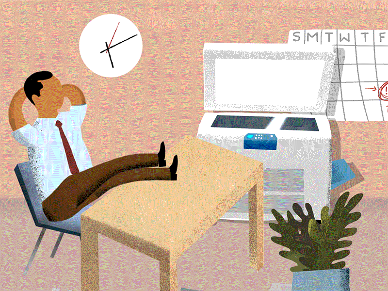 Laid Back Luke animation character gif logo motion design