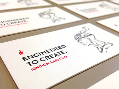 Letterpress Business Card blind relief buylocal deboss design fresno ignition labs illustration letterpress local print simple spot color