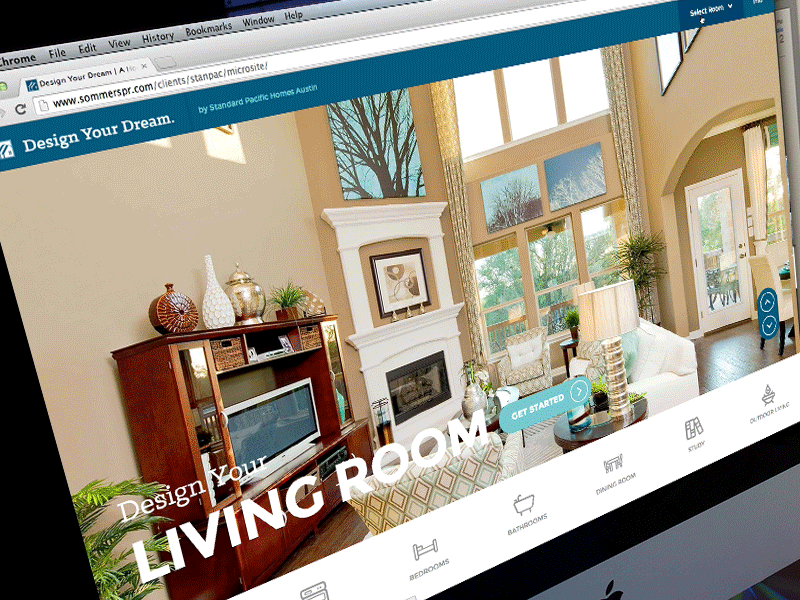 Select a Room - Animated animated menu animation css3 gif home design interior design navigation ui ux website