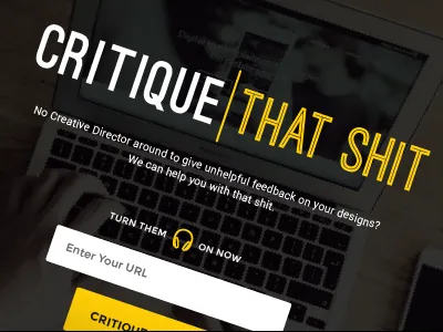 critiquethatsh.it app creative director critique feedback help website