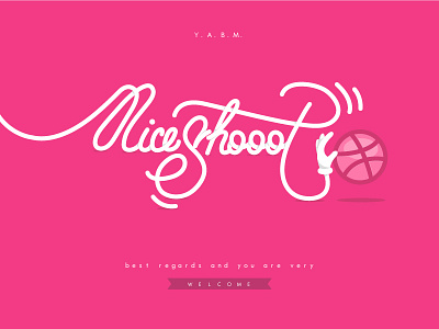 Nice Shot font ilustración tipografía