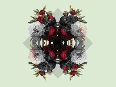 Flowers in the dustbin composing flowers mirror mirror rombo