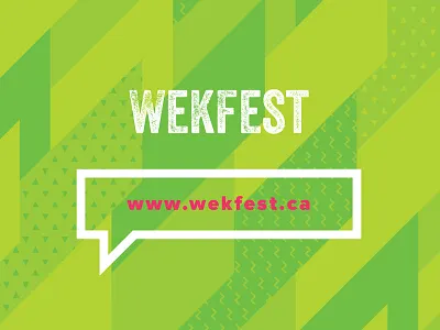 Wekfest angles colourful festival green illustration pattern quote