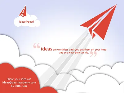 Motivational Poster brand cloud dual color flat identity lettering logotype minimal orange paper plane plane