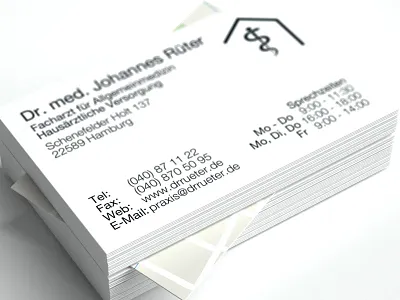 Business Card Doctors Office brand business card helvetica neue identity print