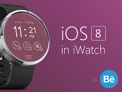 Messenger Concept iOS8 in iWatch fitness health ios ios8 iwatch messenger ui ux watch