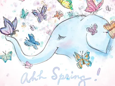 Ahh Spring! butterflies elephant ellie spring