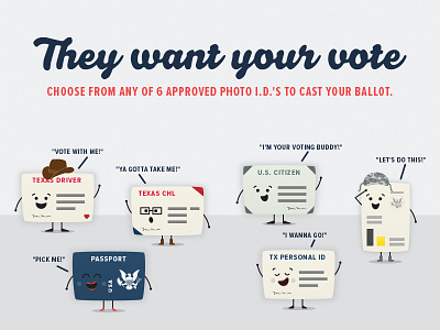 They want your vote ids illustration texas vote voting