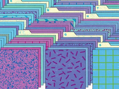 PL APF 2014 austin cmyk geometric pattern poster record records screen print squares vinyl