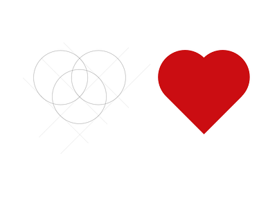 Simple Heart Icon- Made in Sketch geometric grid heart icon ios red sketch