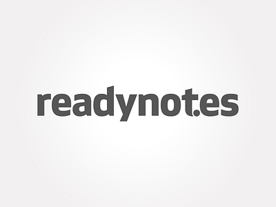 Note-taking Side Project app logo logomark note note taking notes quick readynot.es readynotes typing web