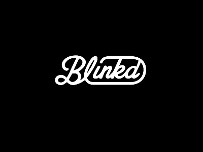 Blinkd Logo Concept letter lettering link logo retro script swash type