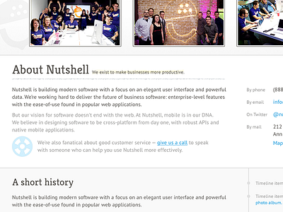 Nutshell web design graphic design texture ui design web design