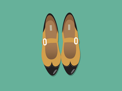 Bradley illustration shoe vector yellow