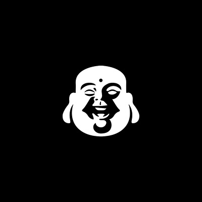 Laughing Buddha branding design flat graphic design illustration logo minimal typography vector