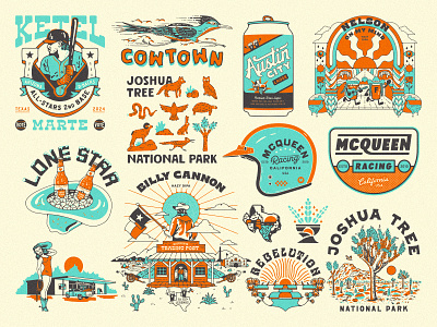 Best of 2024 - 3 of 3 420 arizona baseball beer branding cowboy helmet illustration joshua tree logo motocross new mexico packaging racing rebelution roadrunner skateboard southwest texas willie nelson