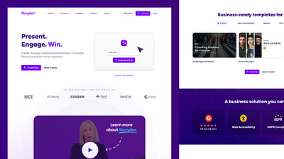 Storydoc website graphic design ui ux web design