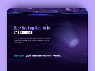 🟣 Cosmic Colonizers - NFT Landing Page Design tokenized assets ui