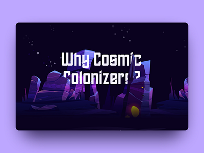 🟣 Cosmic Colonizers - NFT Landing Page Design tokenized assets ui